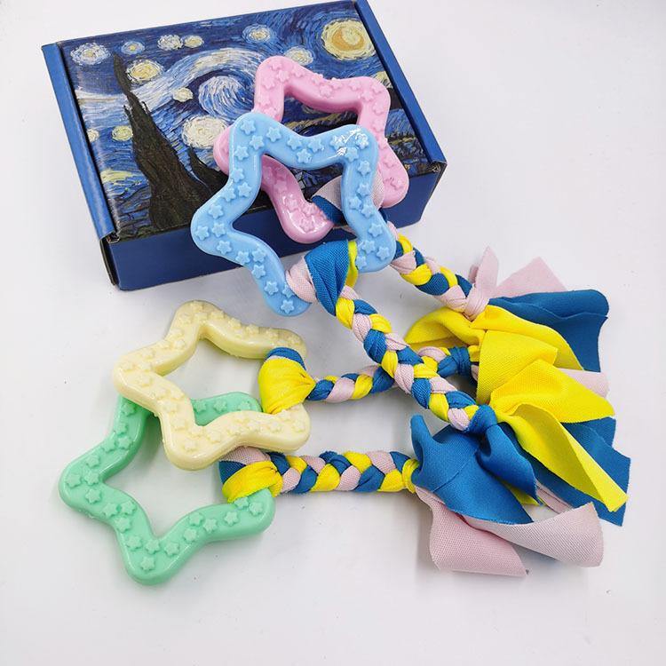 Brinquedo de silicone mastigável em formato de estrela - petstoreofc